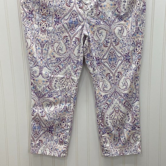 Chico's Womens Slim Leg Crop Floral Print Size 10 P - Picture 3 of 10